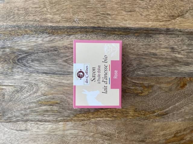 Savon solide au lait d'nesse - Rose - Savonnerie des Collines